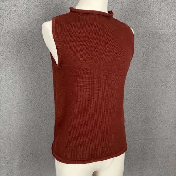 And Now This Women's Sleeveless Sweater Mock Neck Sonoma Brick Small NWT's. - Picture 3 of 8